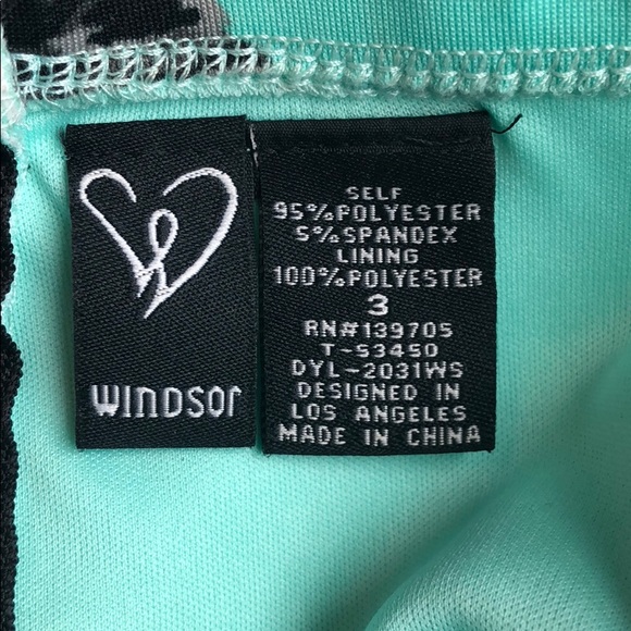 Windsor sleeveless green and black floral dress - Picture 4 of 5